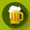 Irish ginger beer St. Patricks day symbol vector icon. Flat designed style