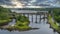 Irish Landmark West Cork Ireland Ballydehob Bridge amazing aerial drone scenery view