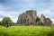 Irish landscape and Hore Abbey ruins, Ireland