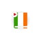 Irish language course audiobooks icon. Irish dictionary. Distance education. Online web seminar. Vector EPS 10. Isolated on white