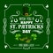Irish leprechaun hat and shamrock. Patricks Day