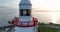 Irish lighthouse against the sunset of the world\'s oldest lighthouse 4k