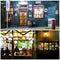 Irish pubs facade collage, ushuaia, argentina