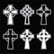 Irish, Scottish celtic cross on black sign