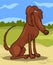 Irish setter dog cartoon illustration