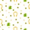 Irish St. Patrick celebration party seamless pattern.