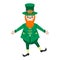 Irish St. Patrick leprechaun character vector illustration.