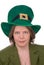 Irish woman with green hat