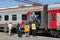 Irkutsk, Russia - July 22, 2021, Transportation disabled passenger in a railway carriage