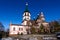 IRKUTSK, RUSSIA - NOVEMBER 6, 2019: Church of the Exaltation of the Holy and Life-Creating Cross of the Lord, built in