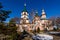 IRKUTSK, RUSSIA - NOVEMBER 6, 2019: Church of the Exaltation of the Holy and Life-Creating Cross of the Lord, built in