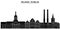 Irland, Dublin architecture vector city skyline, travel cityscape with landmarks, buildings, isolated sights on