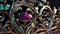 Iron Abstract Metal Ornate Vine and Flower Pattern | Generative AI