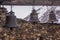 Iron bells in front of ushguli church