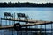 Iron Benches on Wooden Pier