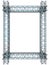 Iron blue shiny rectangle construction frame