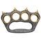 Iron brass knuckles with spikes on an isolated white background. 3d illustration