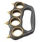 Iron brass knuckles with spikes on an isolated white background. 3d illustration