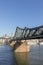 iron bridge, Eiserner Steg, Iron footbridge is footbridge leading over river Main in Frankfurt,