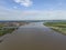 Iron Bridge over the Mississippi river Close to New Orleans, Louisinanna. Veterans Memorial Bridge, Edgard