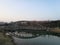 Iron Bridge reflecting on the peaceful river and lake