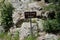 Iron Creek Tunnel sign on the Needles Highway through Custer State Park is a one-way narrow tunnel on the scenic drive