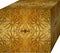 Iron cube with oriental patterns and ornaments. Background. 3D.