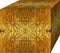 Iron cube with oriental patterns and ornaments. Background. 3D.