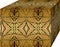 Iron cube with oriental patterns and ornaments. Background. 3D.