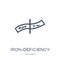 Iron-deficiency anemia icon. Trendy flat vector Iron-deficiency