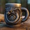 Iron Dragon Throne Mug - Hyper-detailed 3d Design With Realistic Rendering