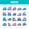 Iron Electrical Tool Collection Icons Set Vector