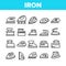 Iron Electrical Tool Collection Icons Set Vector