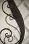 Iron forged spiral swirl window ornament