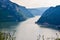 The Iron Gate or Djerdap Gorge - gorge on the Danube River in Djerdap National Park.  View from Serbia