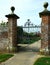 Iron gates to country estate
