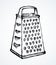 Iron grater. Vector drawing icon