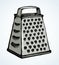 Iron grater. Vector drawing icon