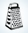 Iron grater. Vector drawing icon