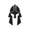 Iron helmet of the medieval knight vector icon