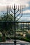 Iron Menorah overlooking the surrounding hills at Beit Eliyahu synagogue, Belmonte, Castelo Branco, Portugal