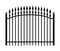 Iron metal spearhead fence gate realistic security steel background. Metal fence icon