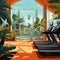 Iron Oasis - A Dynamic Gym Setup in a Lush Tropical Paradise