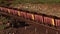 Iron ore train in Port of Dampier Western Australia