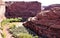 Iron oxide cross bedded sandstone of Canyon de Chelly