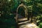 Iron path through the woods of the park of Majolan, Blanquefort