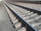 Iron rails. Railway