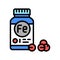 iron supplements package color icon vector illustration