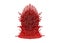 Iron throne icon. Red Vector illustration isolated on white background