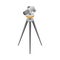 Iron Tripod as Geology Instrument for Measurement and Research Vector Illustration